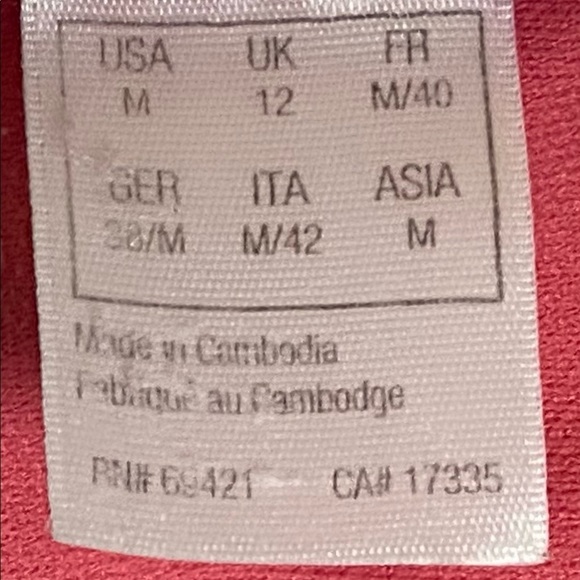 REEBOOK Shorts, Size-M, Salmon Pink w/Dark Accents & Ties at Waist, Lightly Used - Picture 11 of 12